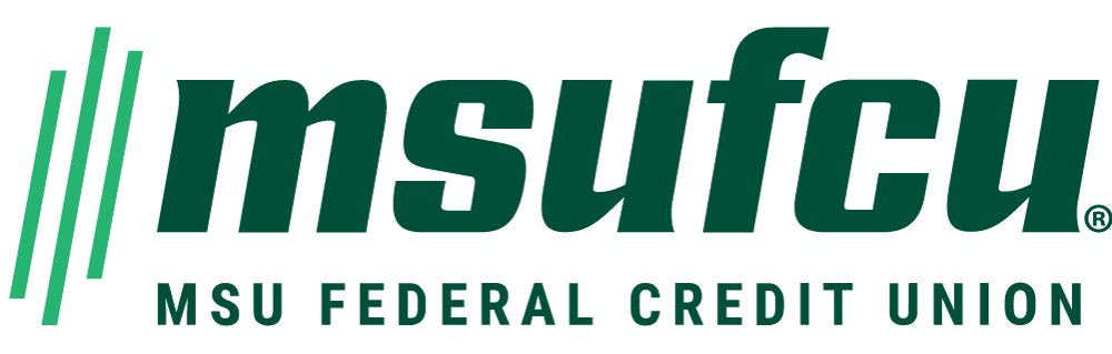 MSUFCU green and white logo